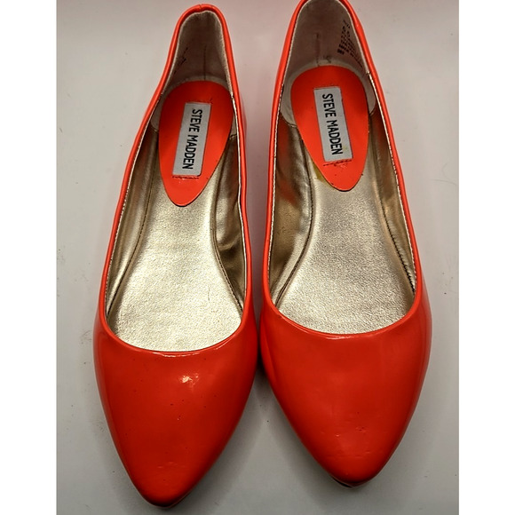 Ibiza Coral Pointed Toe Slip On Steve Madden Flats Size 6.5M Patent Leather EUC - Picture 4 of 8